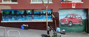graffiti parking coche skyline profesional servicio empresa